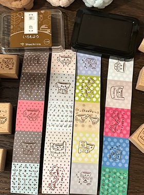 咕咕万物原创波点基础印章盖印贴纸卷便签卷贴纸书写纸