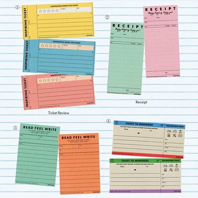 fruitfries收据评价便签本留言本拍纸本 memo pad（9款选）