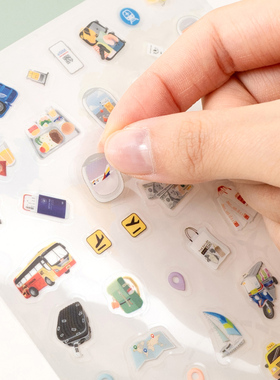 by.fulldesign我的旅行透明装饰贴纸 my trip useful deco