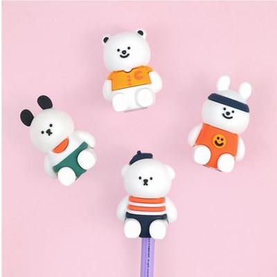 pinkfoot我的小朋友玩偶小熊兔子硅胶卷笔刀ccomang 单个（4选）