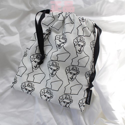 进口SOGONSOGON中号大卫雕塑帆布抽绳收纳包JULLIAN STRING POUC
