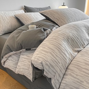 2025新款100%全棉磨毛四件套加厚纯棉秋冬床单被套床笠款床上用品