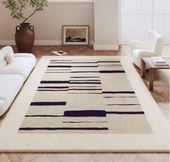 仿羊绒地毯客厅卧室床边毯法式 沙发茶几毯复古奶油风高级家用地垫