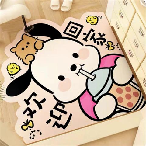 门垫硅藻泥吸水防滑卡通