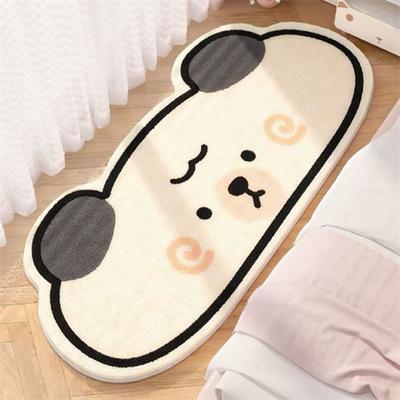 仿羊绒地毯客厅异形卡通可爱卧室床边毯不规则衣帽间脚垫飘窗地垫