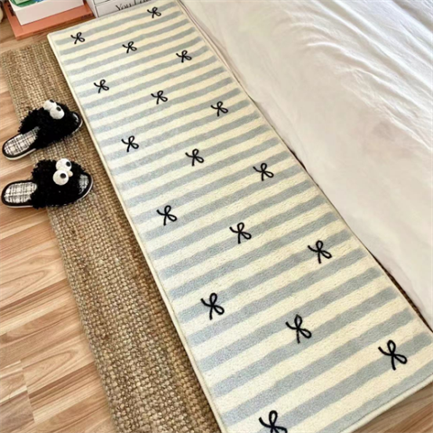 ins风地毯卧室床边毯长条可爱卡通女生床前垫房间加厚毯飘窗地垫