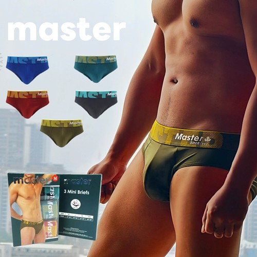 master 男士三角裤速干透气大囊袋修身U凸运动男士内裤