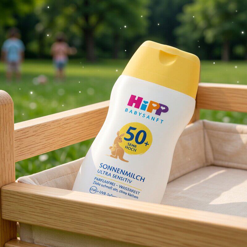 HIPP喜宝儿童防晒霜女户外活动防紫外线全身防水汗SPF50+婴童防晒