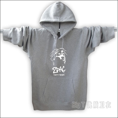 饶舌摇滚纯棉宽松套头连帽卫衣