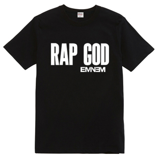 RAP GOD優(yōu)質(zhì)純棉汗衫 包郵 短袖 寬松t恤體恤男裝 阿姆eminem