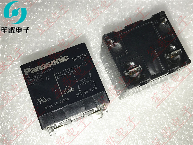 HE1AN-P-DC12V-Y5 48A原装松下太阳能逆变继电器 4脚