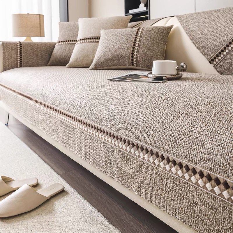 棉麻沙发垫四季通用防滑高级感坐垫2025新款贵妃全包沙发套罩定做,居家布艺,沙发垫,淘宝优惠券,粉丝福利购,淘宝优惠卷