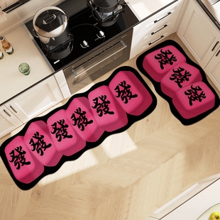 多巴胺厨房硅藻泥吸水地垫网红家用长条整铺耐脏免洗防油防滑脚垫