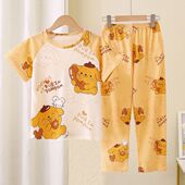 三丽鸥布丁狗 睡衣服兄妹姐弟童装 短袖 子春夏季 上衣长裤 2025新款