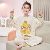 女童全棉长袖 纯棉睡衣套装 春秋季 11岁星星人凯蒂猫家居服