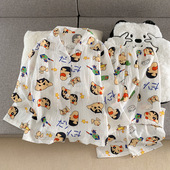 儿童可爱蜡笔小新睡衣春秋薄空调服夏装 3女童5女孩7男宝9男生11岁