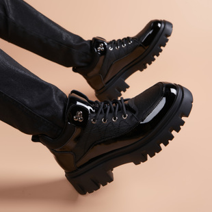 马丁靴男款冬季2025新款潮流时尚百搭厚底增高英伦风短靴工装鞋子