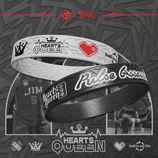 S2原创 昼夜炽爱HeartsQueen联名手环 钢蛋同款sample篮球腕带