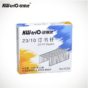可得优加厚书钉 加厚订书钉023A 23/10 加厚书针 订书针 80页
