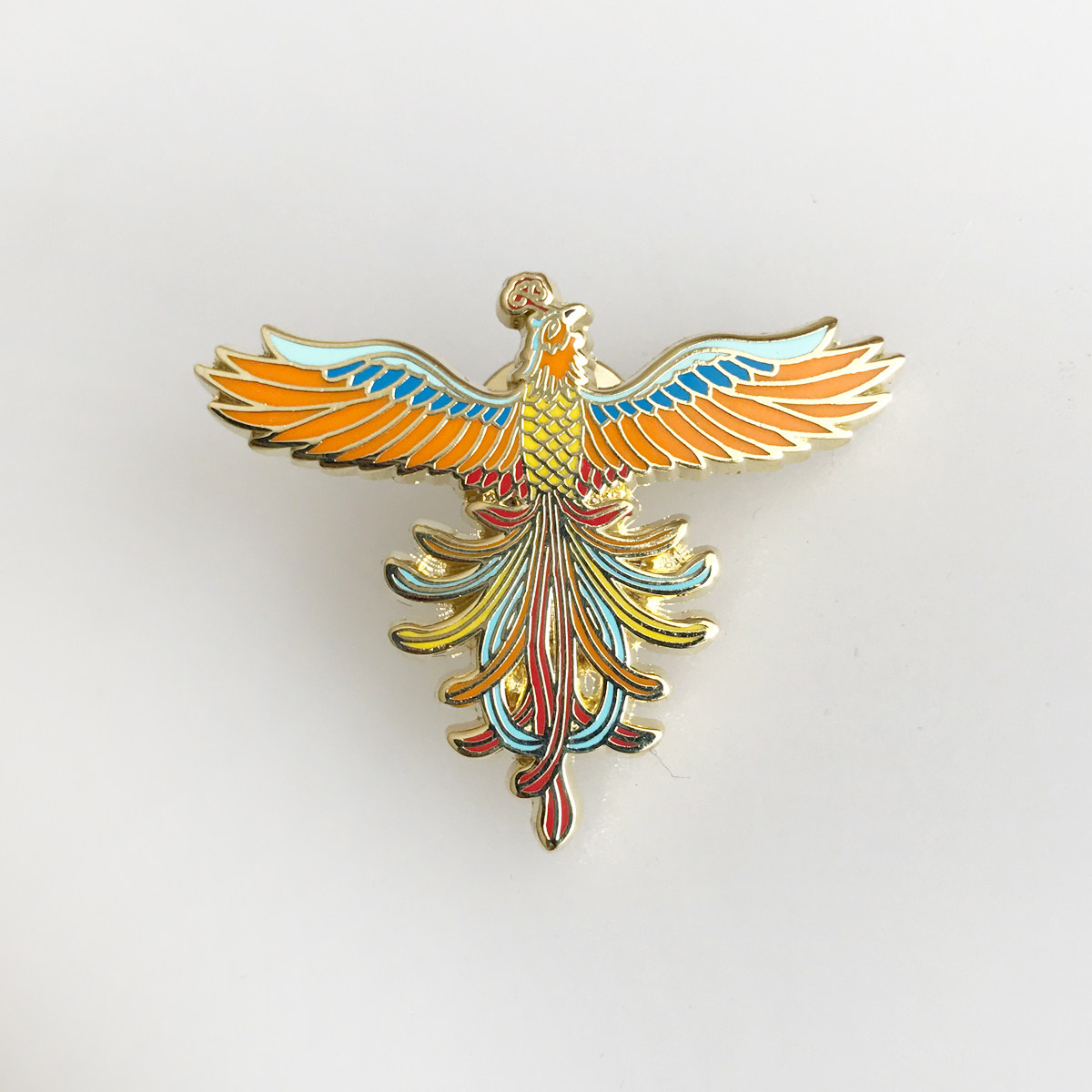 奇妙水岸|凤凰于飞高档珐琅徽章个性中国风胸针配饰品复古故宫廷