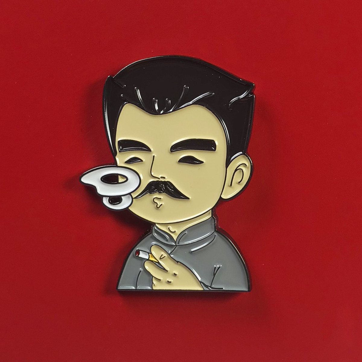 觉醒年代鲁迅胸针创意个性装饰品潮金属徽章高考试语文学礼物中考