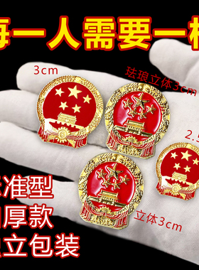 2025年金属徽章爱国纪念胸章领标徽章别针款胸徽磁铁胸针立体国徽