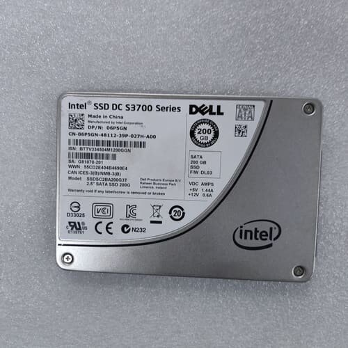 议价DELL 戴尔200G 英特尔SSD DC 200GB 06