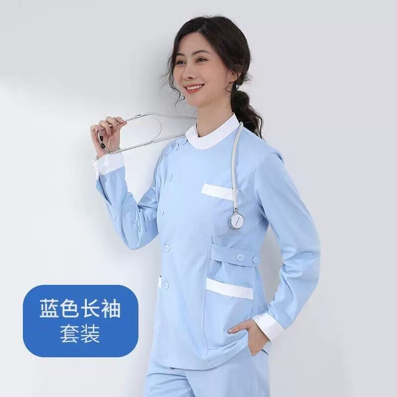 美容院护士服长短袖女夏季药店服口腔前台牙科医护工作服分体套装