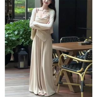 女三件套 三件套女2025入秋显瘦百搭气质套装 吊带开衫 阔腿裤