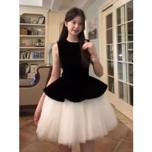 简单大级感穿搭出席重要场合 裙子韩系气质背心连衣裙25秋季