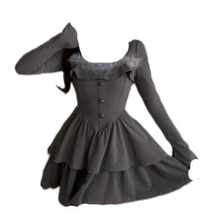 大码 显瘦收腰甜辣妹收腰加厚遮肚短裙子 微胖mm减龄秋冬新款