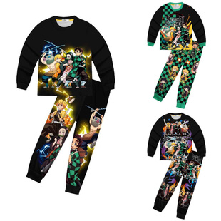 鬼灭之刃Demonslayer儿童睡衣套装长袖春秋童装居家服日系动漫