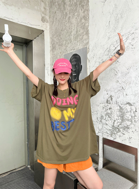 JL SUNFLOWER白色卡通纯棉短袖t恤女2023新款宽松休闲蕾丝上衣夏