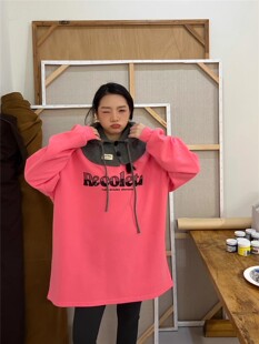 JL SUNFLOWER冬季纯棉字母t恤女重工刺绣亮片上衣宽松长袖打底衫