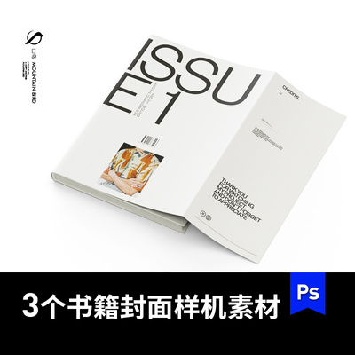 A5软装书籍画册杂志封面设计效果展示Ps贴图样机模板素材