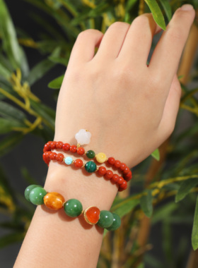 多宝家原创款凉山料红润南红手串