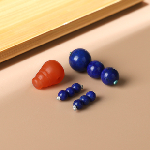 可配7-8珠串 青金顶珠10mm 青金腰珠8mm 南红三通10mm 青金弟子珠