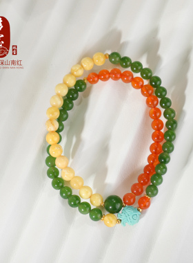 多宝家手串圆珠设计款碧玉手串