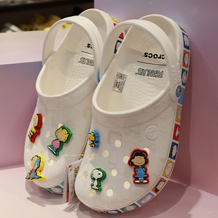 crocs洞洞鞋卡洛驰卡骆班史努比男女鞋亲子沙滩凉鞋童鞋212115