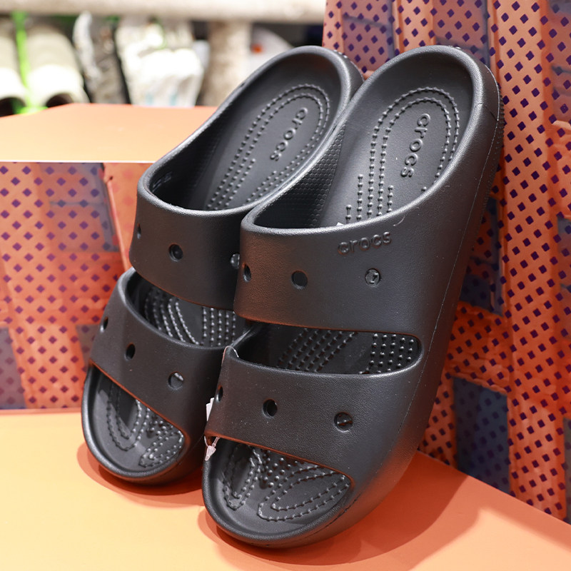 Crocs凉鞋卡骆驰经典随心凉鞋男女平底鞋户外洞洞一字拖鞋209403