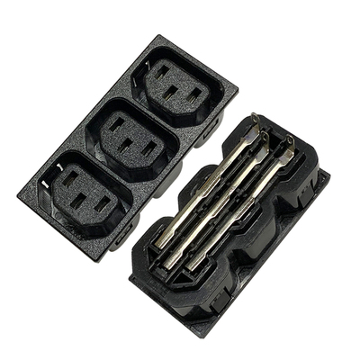 IEC-320品字机箱电源接口模块插座多位三3联AC电源C13 C14PDU/APC