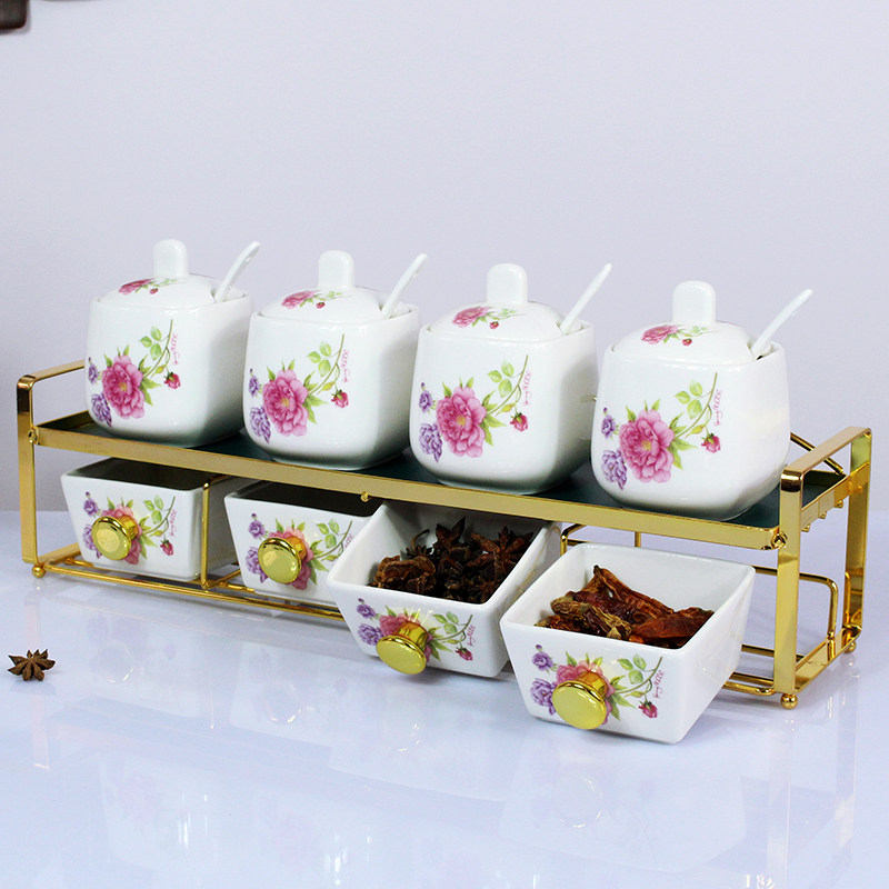 欧式陶瓷调味罐 调料盒组合套装 调味瓶辣椒油盐罐家用 厨房用品