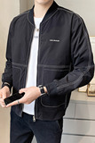 100%聚酯纤维秋装新款棒球领夹克休闲宽松外套男JK8835-P65控98，男装夹克，电商D240-242