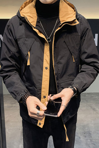 100%聚酯纤维 秋装新款连帽工装夹克男秋季外套潮JK8810-P90控118图片