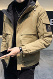 100%聚酯纤维2021秋装新款男士连帽夹克工装外套JK8809-P75控98，男装夹克，电商D240-242