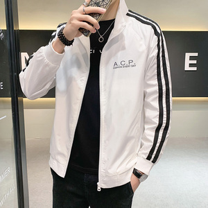 100%聚酯纤维2021秋装新款立领夹克男休闲百搭外套JK8859-P75控98图片