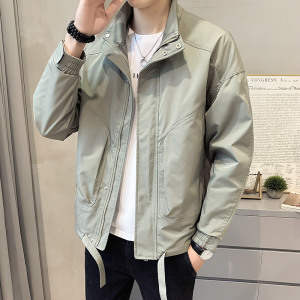100%聚酯纤维 2021秋装新款设计感夹克男百搭外套JK8855-P80控118图片