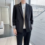 轻熟风2025秋装新款个性潮牌小西装外套男痞帅西服单西9917-P100，男装西服，电商D211