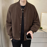 店主风2025秋装新款纯色棒球服夹克男春秋休闲外套JK001-P90，男装夹克，电商D211