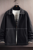 挂拍100%聚酯纤维秋装新款休闲翻领夹克男外套潮JK8867-P70控98，男装夹克，电商D240-242